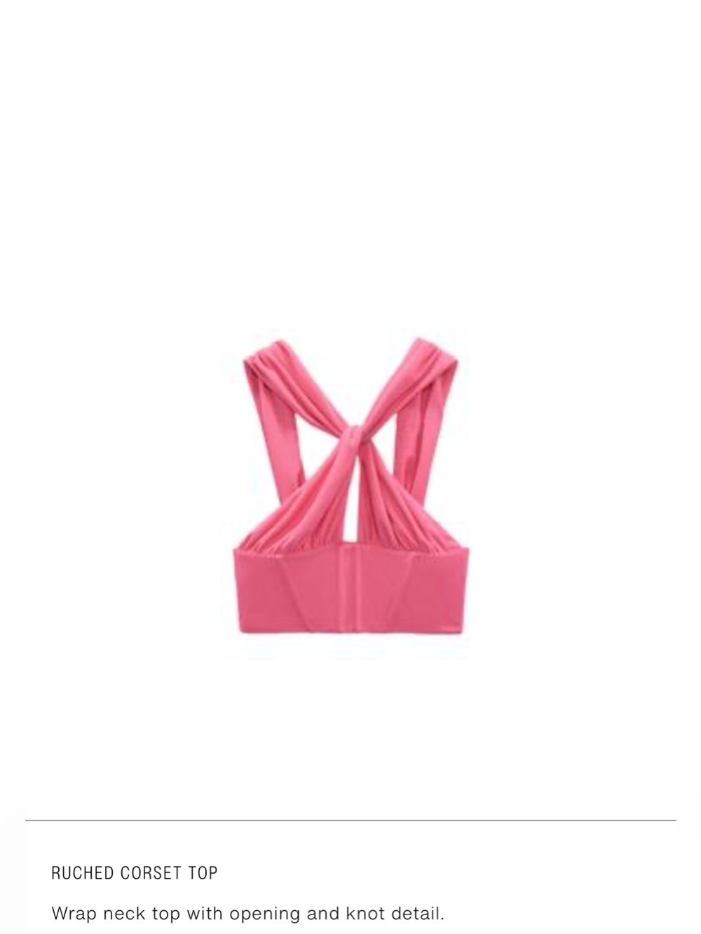 Zara Pink Ruched Corset Wrap Top - Women Intimates & Sleepwear